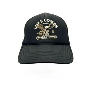 Luke Combs World Tour Hat Cap Snap Back Adjustable Men Black 2023 Country Music